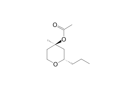 (2S,4R)-4-Methyl-4-(acetoxy)-2-propyl-tetrahydro-2H-pyran