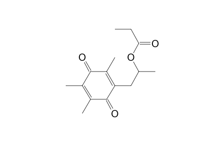 1-(2,4,5-trimethyl-3,6-dioxocyclohexa-1,4-dien-1-yl)propan-2-yl propanoate