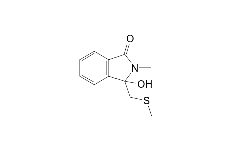 2-Methyl-3-(methylsulfanylmethyl)-3-oxidanyl-isoindol-1-one