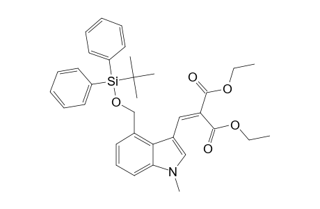 DIETHYL-2-[(4'-TERT.-BUTYLDIPHENYLSILYLOXYMETHYL-1'-METHYL-3'-INDOLYL)-METHYLENE]-MALONATE