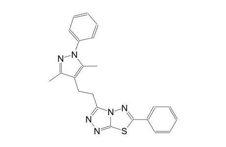[1,2,4]triazolo[3,4-b][1,3,4]thiadiazole, 3-[2-(3,5-dimethyl-1-phenyl-1H-pyrazol-4-yl)ethyl]-6-phenyl-