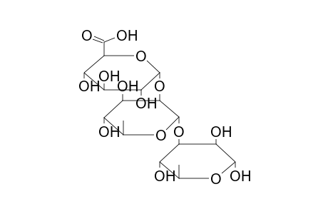 ALPHA-D-GLUCOPYRANOSYLURON-1-YL-(1->2)-ALPHA-L-RHAMNOPYRANOSYL-(1->3)-ALPHA-L-RHAMNOPYRANOSE