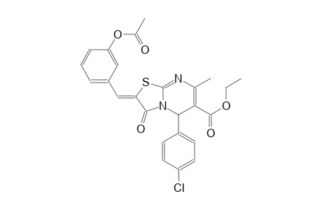 ethyl (2Z)-2-[3-(acetyloxy)benzylidene]-5-(4-chlorophenyl)-7-methyl-3-oxo-2,3-dihydro-5H-[1,3]thiazolo[3,2-a]pyrimidine-6-carboxylate