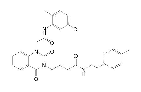 4-(1-[2-(5-chloro-2-methylanilino)-2-oxoethyl]-2,4-dioxo-1,4-dihydro-3(2H)-quinazolinyl)-N-[2-(4-methylphenyl)ethyl]butanamide