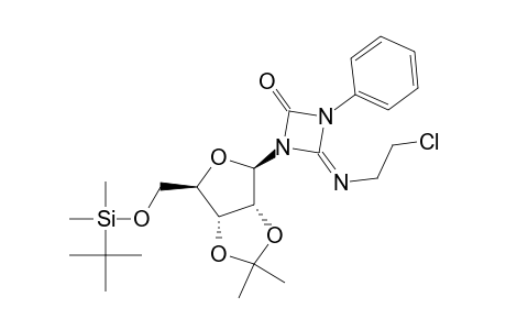 1,3-Diazetidin-2-one, 4-[(2-chloroethyl)imino]-1-[5-O-[(1,1-dimethylethyl)dimethylsilyl]-2,3-O-(1-methylethylidene)-.beta.-D-ribofuranosyl]-3-phenyl-