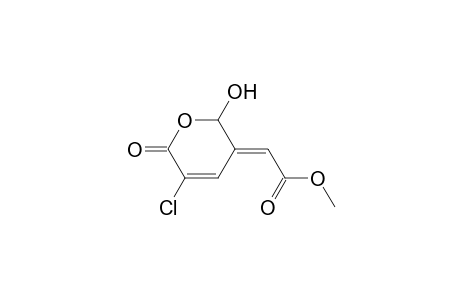 Methyl (E)-(5-Chloro-2-hydroxy-6-oxo-3,6-dihydro-2H-pyran-3-ylidene)acetate