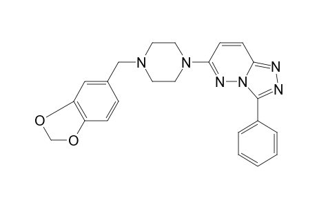 3-Phenyl-6-(4-piperonylpiperazino)-[1,2,4]triazolo[4,3-b]pyridazine