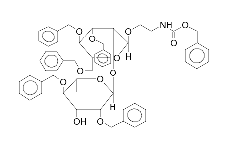 2-BENZYLOXYCARBONYLAMINOETHYL 2-O-(2,4-DI-O-BENZYL-ALPHA-L-RHAMNOPYRANOSYL)-3,4,6-TRI-O-BENZYL-ALPHA-D-MANNOPYRANOSIDE