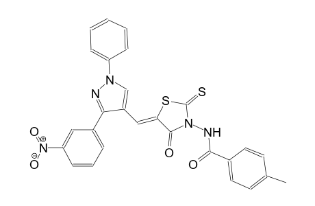 benzamide, 4-methyl-N-[(5Z)-5-[[3-(3-nitrophenyl)-1-phenyl-1H-pyrazol-4-yl]methylene]-4-oxo-2-thioxothiazolidinyl]-