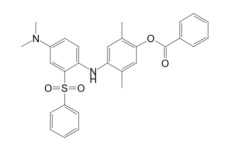 Phenol, 4-[[4-(dimethylamino)-2-(phenylsulfonyl)phenyl]amino]-2,5-dimethyl-, benzoate (ester)