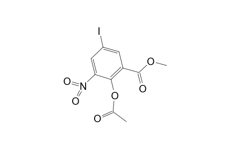 Salicylic acid, 5-iodo-3-nitro-, methyl ester, acetate (ester)