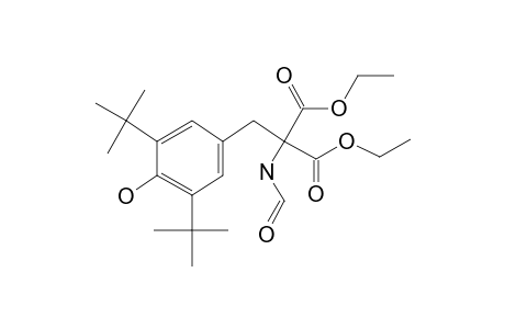 Propandioic acid, 2-formalamino-2-[3,5-di-T-butyl-4-hydroxybenzyl], diethyl(ester)