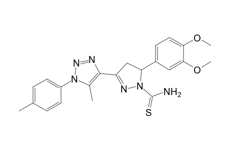 4,5-Dihydro-5-(3,4-dimethoxyphenyl)-3-(5-methyl-1-p-tolyl-1H-1,2,3-triazol-4-yl)pyrazole-1-carbothioamide
