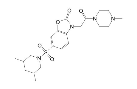 2(3H)-benzoxazolone, 6-[(3,5-dimethyl-1-piperidinyl)sulfonyl]-3-[2-(4-methyl-1-piperazinyl)-2-oxoethyl]-