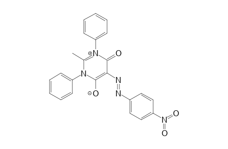 Pyrimidinium, 3,4-dihydro-6-hydroxy-2-methyl-5-[(4-nitrophenyl)azo]-4-oxo-1,3-diphenyl-, hydroxide, inner salt
