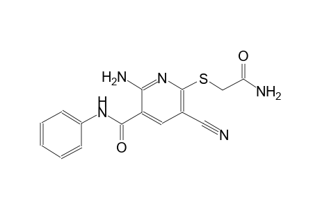 3-pyridinecarboxamide, 2-amino-6-[(2-amino-2-oxoethyl)thio]-5-cyano-N-phenyl-