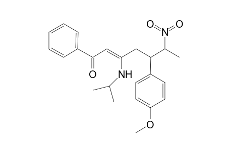 3-(N-isopropylamino)-5-(4-methoxyphenyl)-6-nitro-1-phenylhept-2-en-1-one