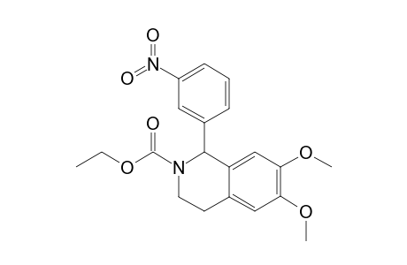 (+/-)-ETHYL-6,7-DIMETHOXY-1-(3-NITROPHENYL)-3,4-DIHYDROISOQUINOLINE-2(1H)-CARBOXYLATE