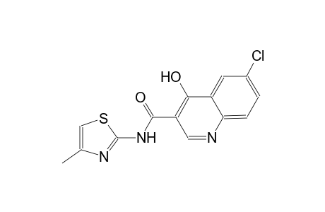 3-quinolinecarboxamide, 6-chloro-4-hydroxy-N-(4-methyl-2-thiazolyl)-