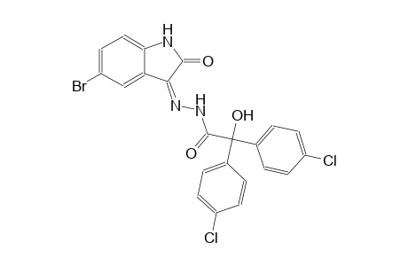 N'-[(3Z)-5-bromo-2-oxo-1,2-dihydro-3H-indol-3-ylidene]-2,2-bis(4-chlorophenyl)-2-hydroxyacetohydrazide