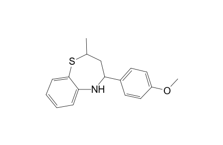1,5-Benzothiazepine, 2,3,4,5-tetrahydro-4-(4-methoxyphenyl)-2-methyl-