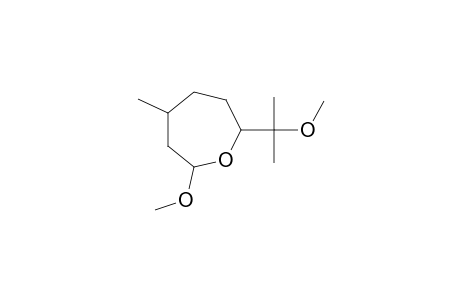 4-METHYL-2-METHOXY-7-(1-METHOXY-1-METHYLETHYL)-1-OXACYClOHEPTANE