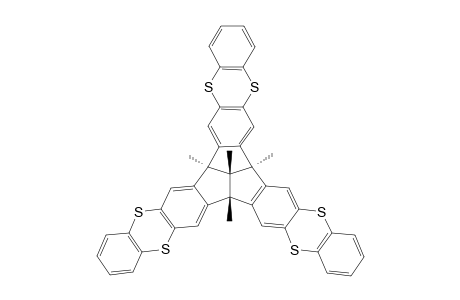 6b,14b,22b,22d-Tetramethyl[6b,14b,22b,22d]tetrahydro[1,4]benzodithiino[2",3':5',6']indeno[1',2':3,4]thianthreno[2',3':5,6]pentaleno[1,2-b]thianthrene[tris(thianthreno)triquinacene]
