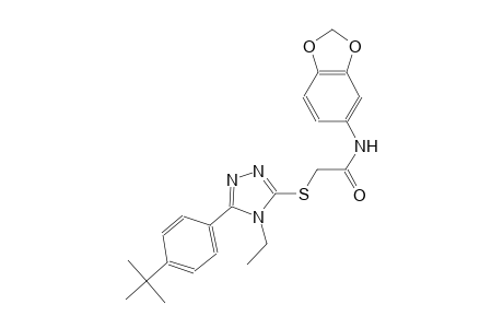 N-(1,3-benzodioxol-5-yl)-2-{[5-(4-tert-butylphenyl)-4-ethyl-4H-1,2,4-triazol-3-yl]sulfanyl}acetamide