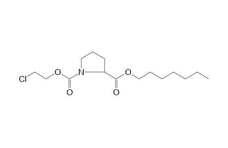 D-Proline, N-(2-chloroethoxycarbonyl)-, heptyl ester