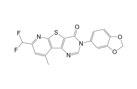 3-(1,3-benzodioxol-5-yl)-7-(difluoromethyl)-9-methylpyrido[3',2':4,5]thieno[3,2-d]pyrimidin-4(3H)-one