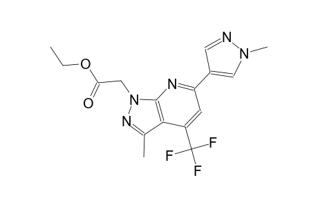 1H-pyrazolo[3,4-b]pyridine-1-acetic acid, 3-methyl-6-(1-methyl-1H-pyrazol-4-yl)-4-(trifluoromethyl)-, ethyl ester