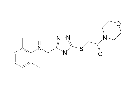 2-Pyrrol5-[(2,6-dimethylphenylamino)-methyl]-4-methyl-4H-[1,2,4]triazol-3-ylsulfanylmorpho-1-morpholin-4-yl-ethanone