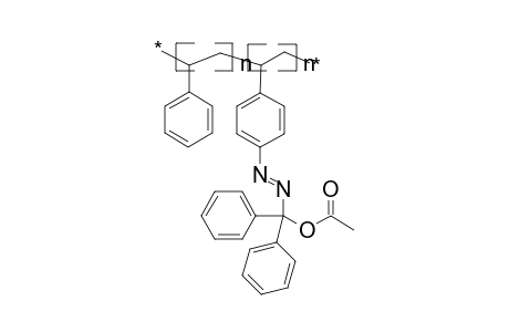 Poly[(styrene)-co-(acetoxydiphenylmethylazo-1,4-phenylene)ethylene]