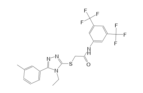 N-[3,5-bis(trifluoromethyl)phenyl]-2-{[4-ethyl-5-(3-methylphenyl)-4H-1,2,4-triazol-3-yl]sulfanyl}acetamide