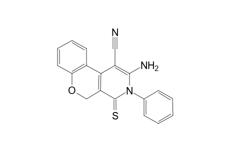 2-Amino-3-phenyl-4-thioxo-(5H)-[1]benzopyran[3,4-c]pyridine-1-carbonitrile