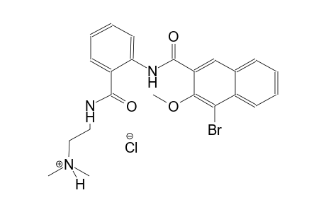 ethanaminium, 2-[[2-[[(4-bromo-3-methoxy-2-naphthalenyl)carbonyl]amino]benzoyl]amino]-N,N-dimethyl-, chloride