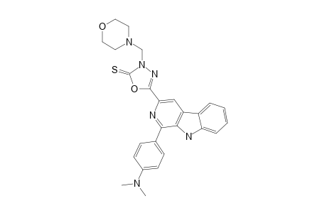1-(4-N,N-DIMETHYLAMINOPHENYL)-3-[3-MORPHOLYLAMINO-(METHYL)-2-THIOXO-1,3,4-OXADIAZOL-5-YL]-BETA-CARBOLINE