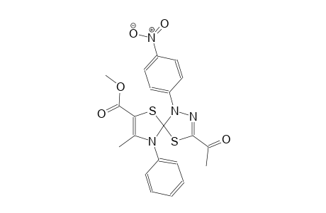 methyl 3-acetyl-8-methyl-1-(4-nitrophenyl)-9-phenyl-4,6-dithia-1,2,9-triazaspiro[4.4]nona-2,7-diene-7-carboxylate