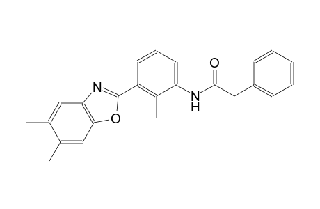 N-[3-(5,6-dimethyl-1,3-benzoxazol-2-yl)-2-methylphenyl]-2-phenylacetamide