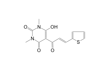 6-hydroxy-1,3-dimethyl-5-[(2E)-3-(2-thienyl)-2-propenoyl]-2,4(1H,3H)-pyrimidinedione
