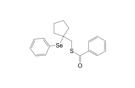 Benzenecarbothioic acid, S-[[1-(phenylseleno)cyclopentyl]methyl]ester
