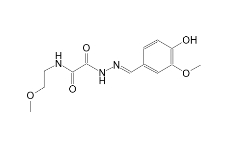 2-[(2E)-2-(4-hydroxy-3-methoxybenzylidene)hydrazino]-N-(2-methoxyethyl)-2-oxoacetamide