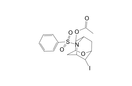 2-Oxa-6-azatricyclo[3.3.1.1(3,7)]decan-4-ol, 8-iodo-6-(phenylsulfonyl)-,acetate (ester), (1.alpha.,3.beta.,4.beta.,5.alpha.,7.beta.,8.alpha.)-