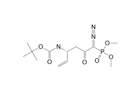 DIMETHYL-(R)-(-)-1-DIAZO-2-OXO-N-(TERT.-BUTOXYCARBONYL)-4-AMINOHEX-5-ENYLPHOSPHONATE