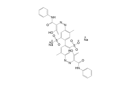 [1,1'-Biphenyl]-2,2'-disulfonic acid, 5,5'-dimethyl-4,4'-bis[[2-oxo-1-[(phenylamino)carbonyl]propyl]azo]-, disodium salt