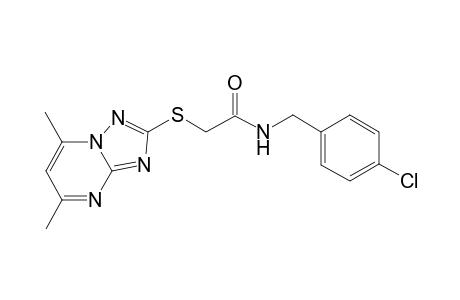 Acetamide, N-(4-chlorobenzyl)-2-(5,7-dimethyl-[1,2,4]triazolo[1,5-a]pyrimidin-2-ylsulfanyl)-