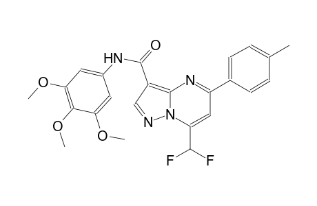 7-(difluoromethyl)-5-(4-methylphenyl)-N-(3,4,5-trimethoxyphenyl)pyrazolo[1,5-a]pyrimidine-3-carboxamide