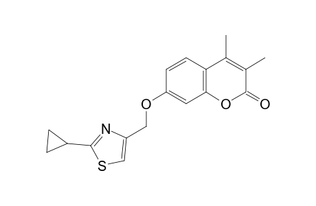 2H-1-Benzopyran-2-one, 7-[(2-cyclopropyl-4-thiazolyl)methoxy]-3,4-dimethyl-