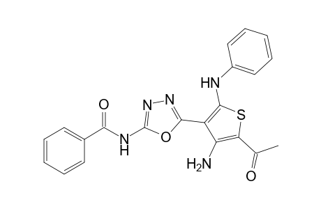 N-(5-(5-acetyl-4-amino-2-(phenylamino)thiophen-3-yl)1,3,4-oxadiazol-2-yl)benzamide