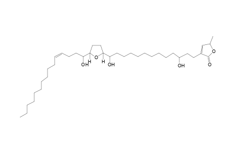 2-[13'-(2"-Oxo-5"-methyl-2",5"-dihydrofuran-3''-yl)-1',11'-dihydroxytridecyl]-5-(1"'-hydroxypentadec-4"'-en-1"'-yl)-tetrahydrofuran